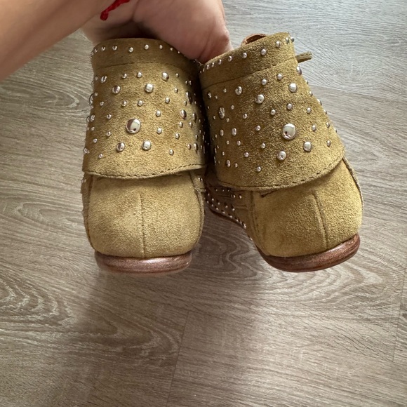 ZADIG & VOLTAIRE Santa Fe Suede Ankle Boots w/ Studs - Picture 2 of 7